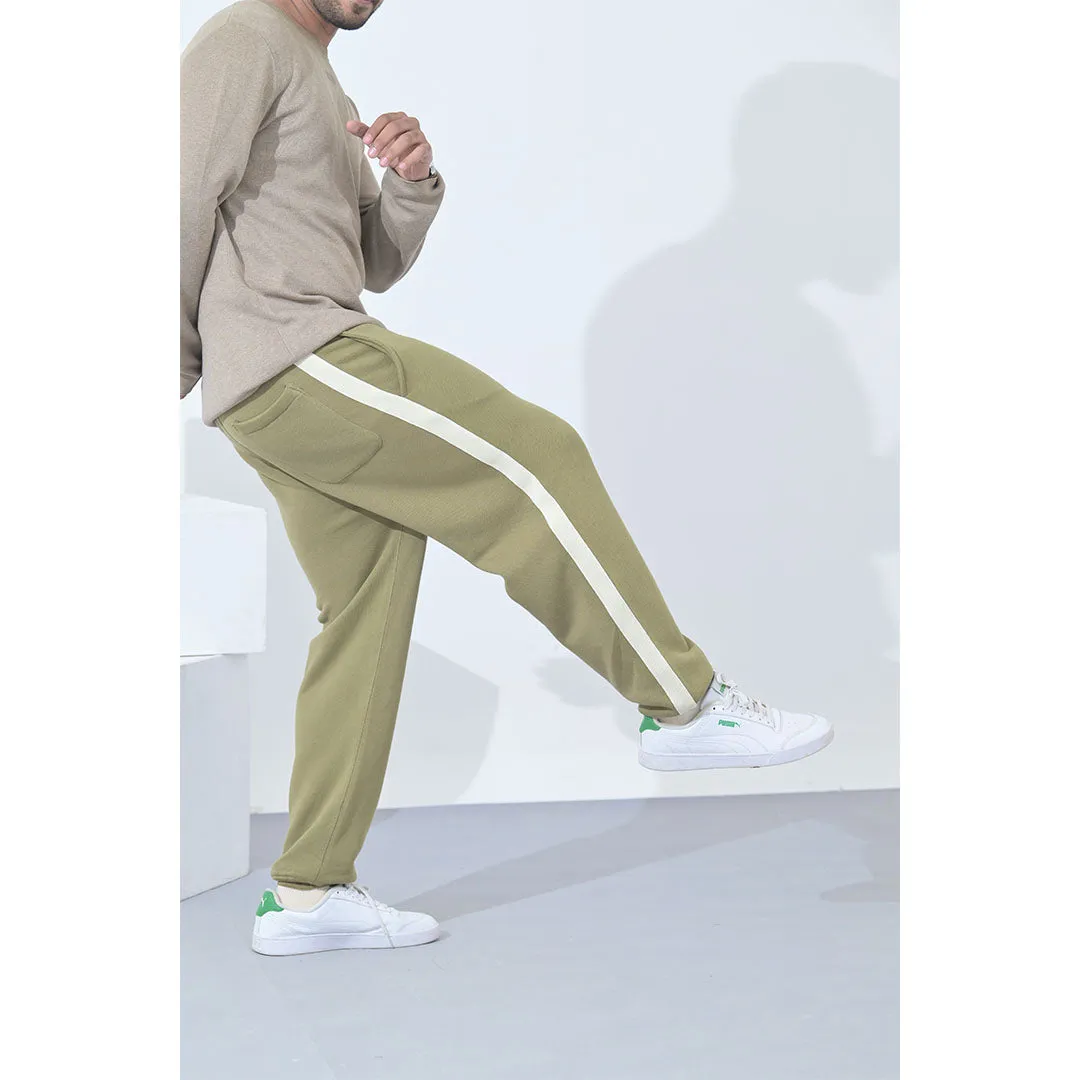 100% Supima Cotton Men Sweatpant Olive Green