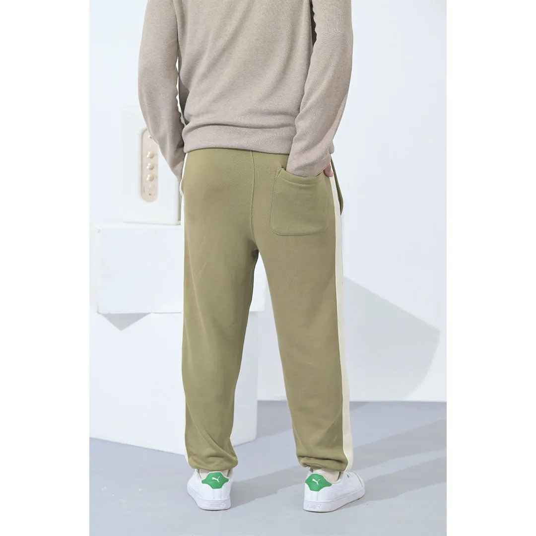 100% Supima Cotton Men Sweatpant Olive Green