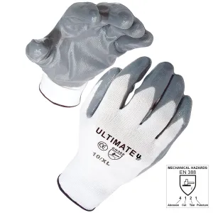 12 Pairs Nitrile Grip Gloves, Work Safety Gloves, Bulk