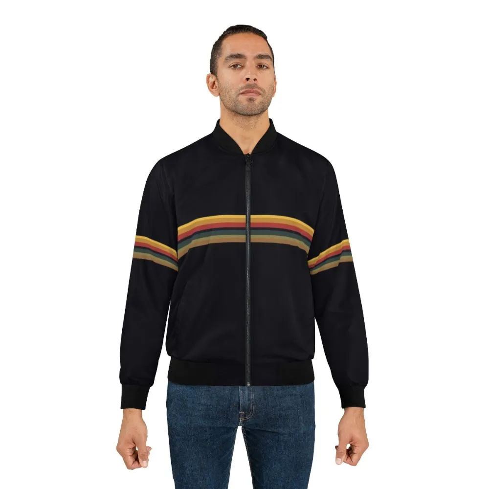13th Doctor Rainbow Stripe Bomber Jacket (V1)