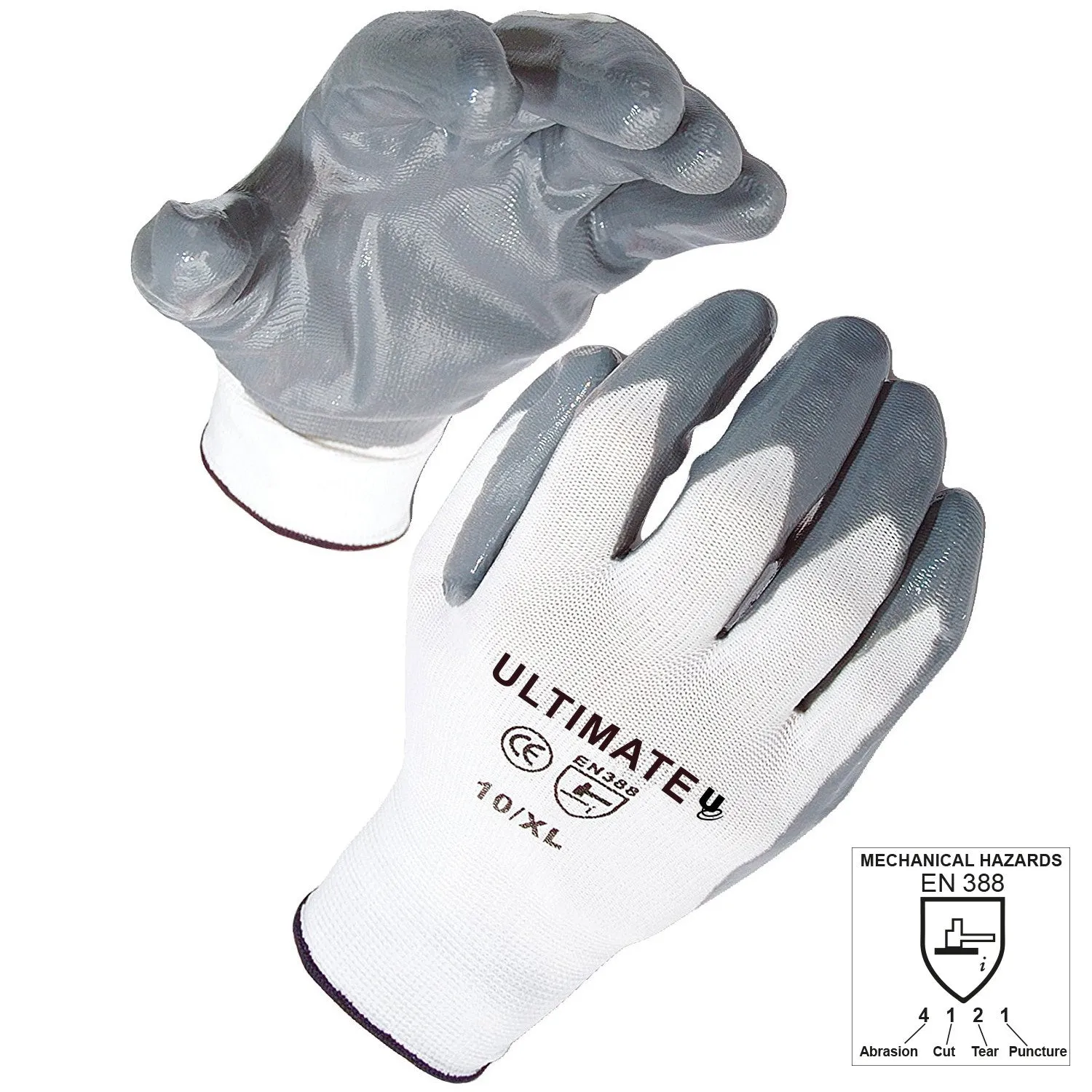 600 Pairs Nitrile Grip Gloves, Work Safety Gloves, Bulk