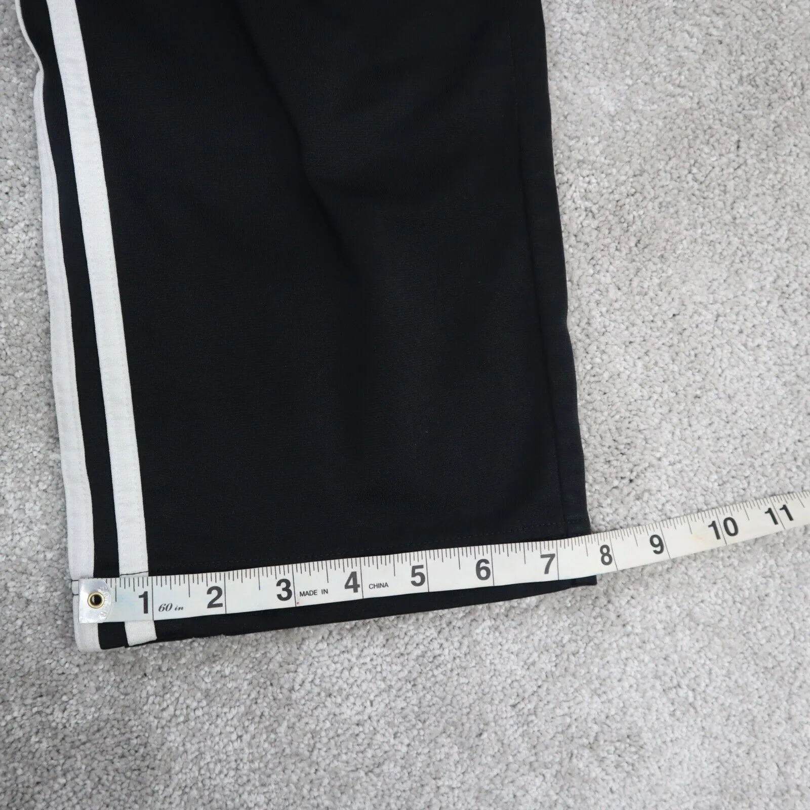 Adidas Track Pants Youth Boys Medium Black Jogging Pants Elastic Waist