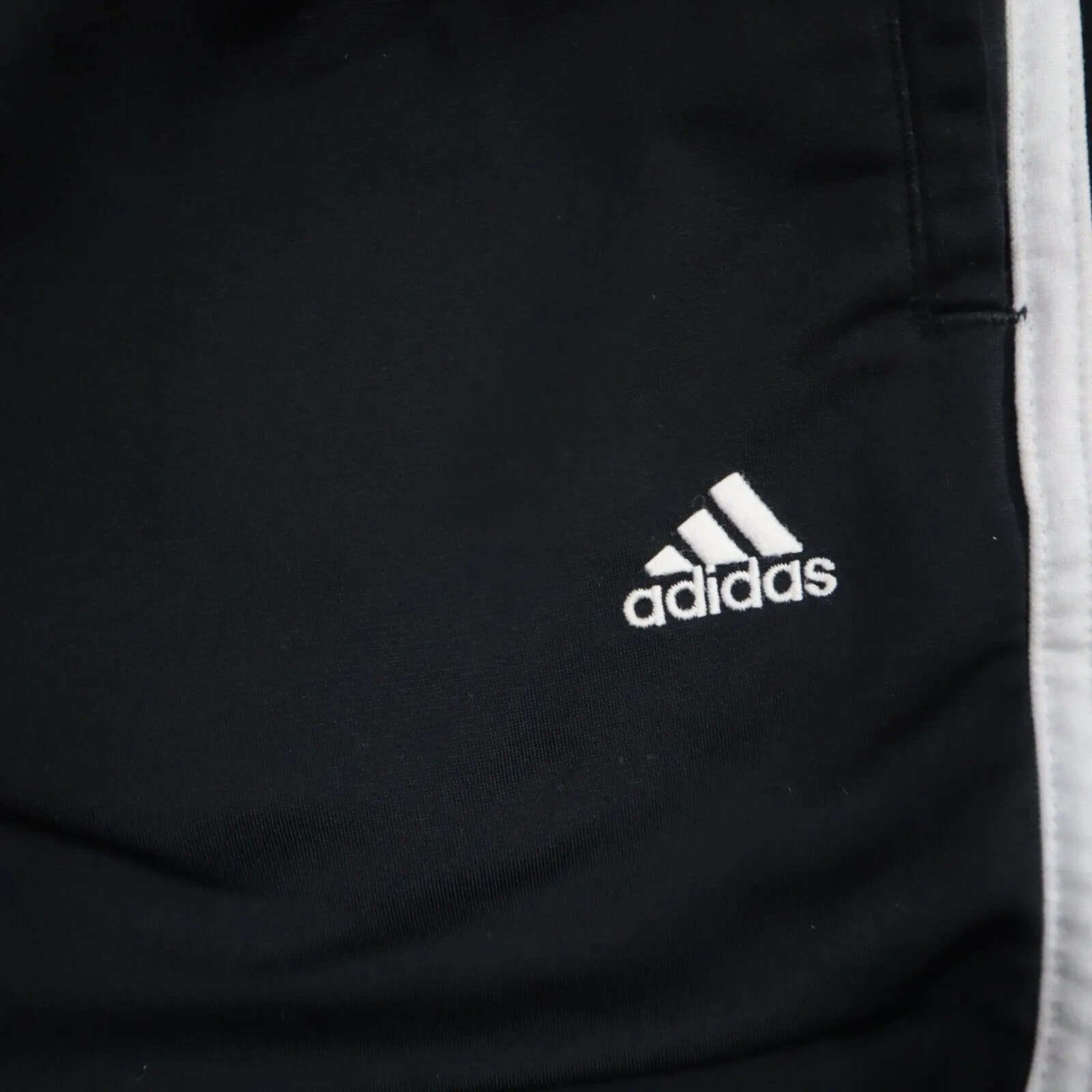 Adidas Track Pants Youth Boys Medium Black Jogging Pants Elastic Waist