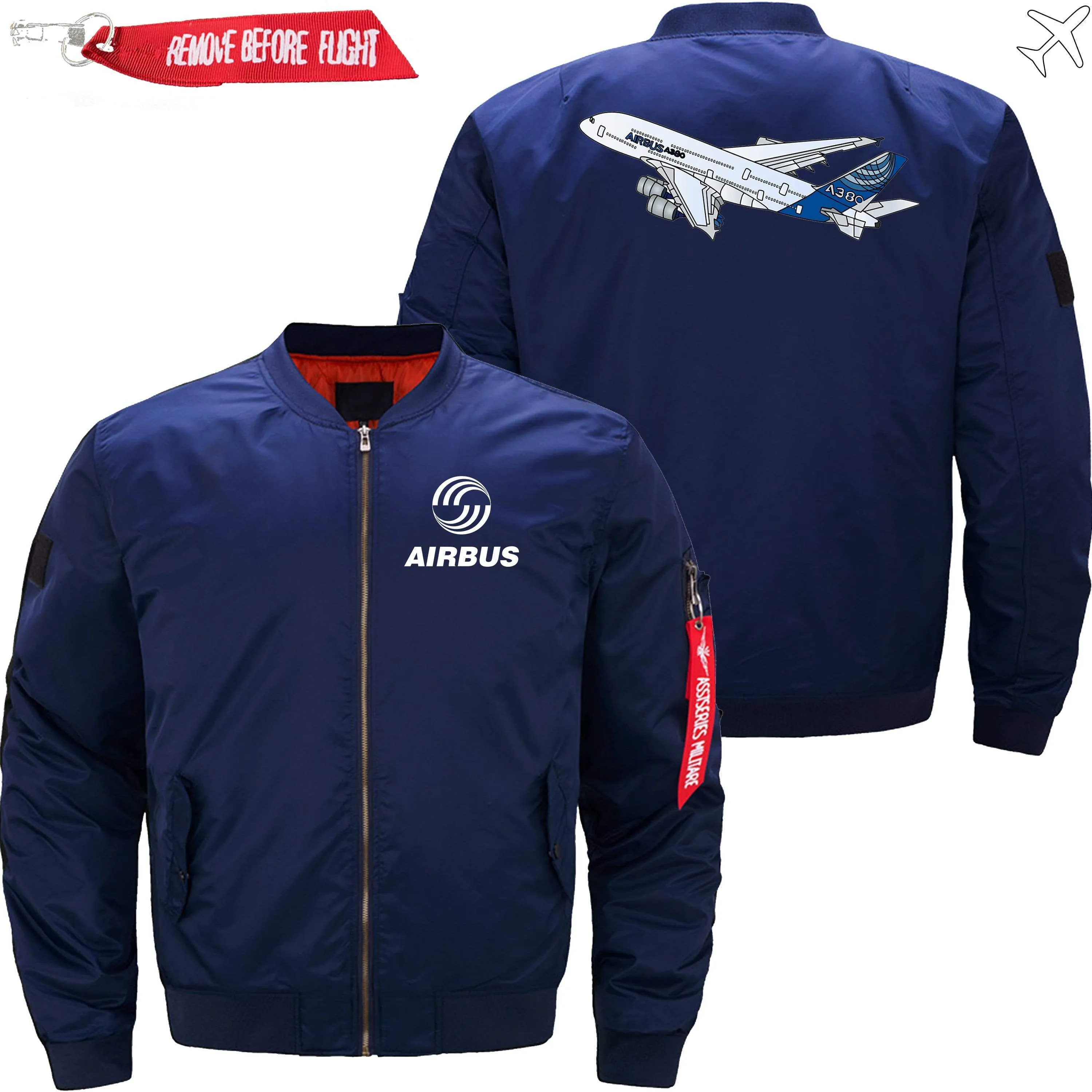 AIRBUS A380 FLYING BOMBER FLIGHT AVIATOR JACKET