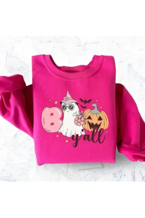 Boo Y'All Retro Cute Halloween Sweatshirt