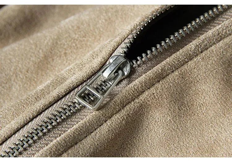 Classic Suede Bomber Jacket