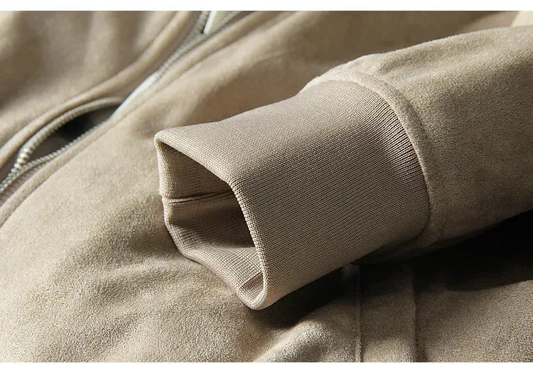 Classic Suede Bomber Jacket