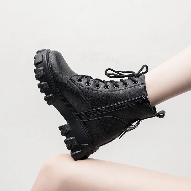 Handmade Genuine Leather Boots | Ankle Boots | Women Leather Shoes | Lace Up Casual Shoes | Short Booties | Military Boots | Leather Boots