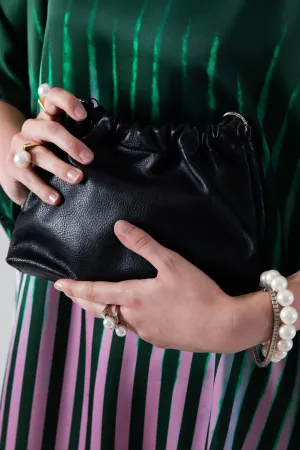 Harpers Emporium Gathered Bag Short in Black