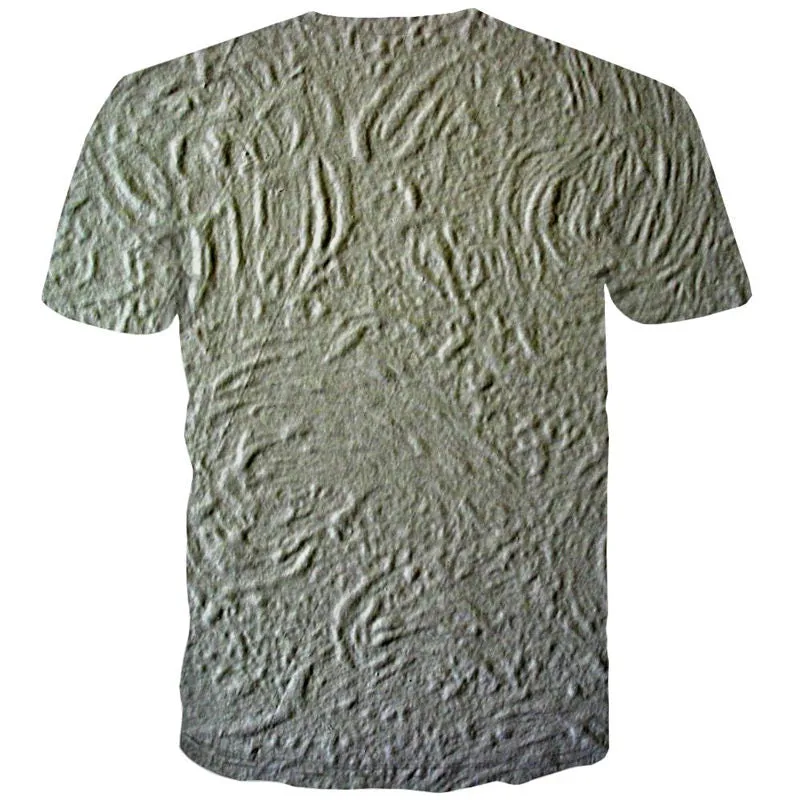 Irregular Convex Texture shirts special texture 3D tshirt Casual art costume different man