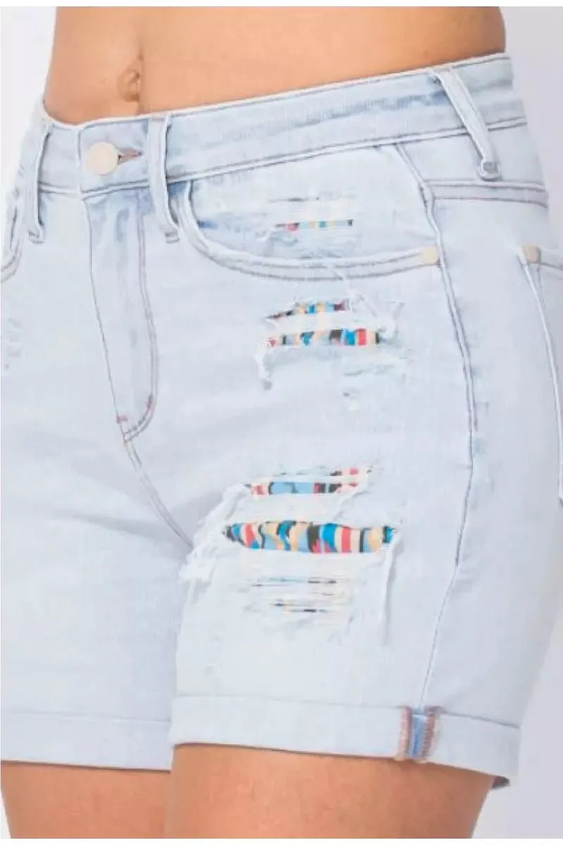 Judy Blue Aztec Print Shorts (reg and curvy)