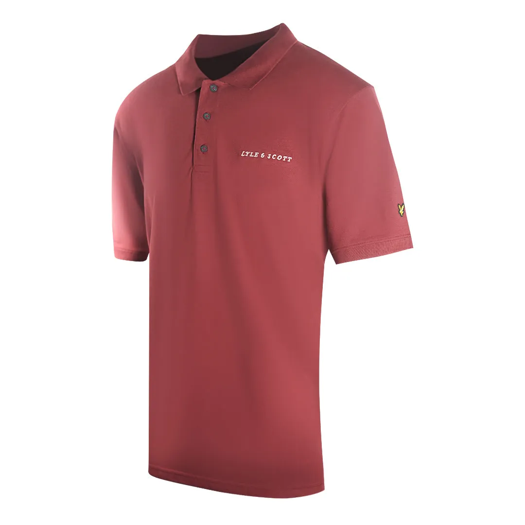 Lyle Scott Plain Embroidered Logo Fletcher Burgundy Polo Shirt