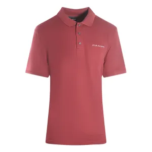 Lyle Scott Plain Embroidered Logo Fletcher Burgundy Polo Shirt