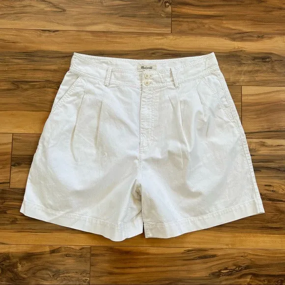 Madewell Pleated Mid-Length Shorts