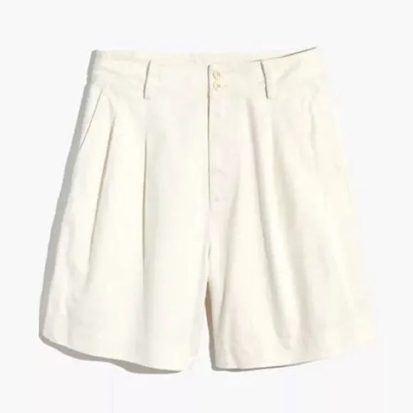 Madewell Pleated Mid-Length Shorts