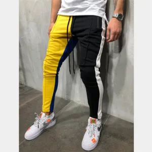Men's Casual Pink & Grey Sport Jogger Pants