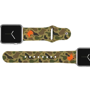 Old School Camo Leather (Apple) Watch Band