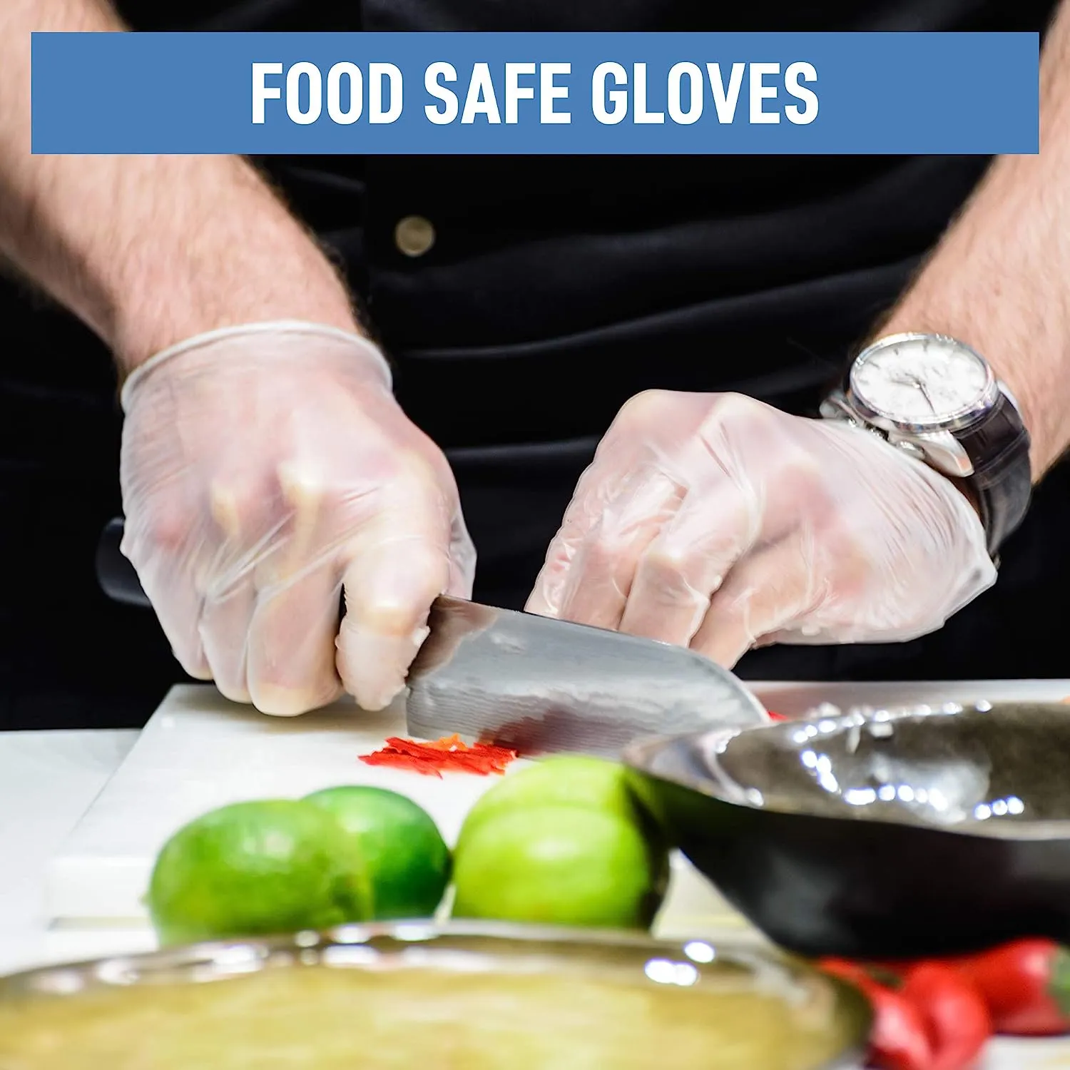 Powder Free Disposable Vinyl Gloves - Clear