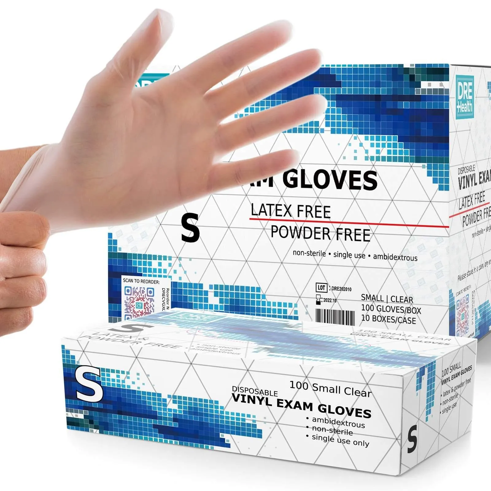 Powder Free Disposable Vinyl Gloves - Clear