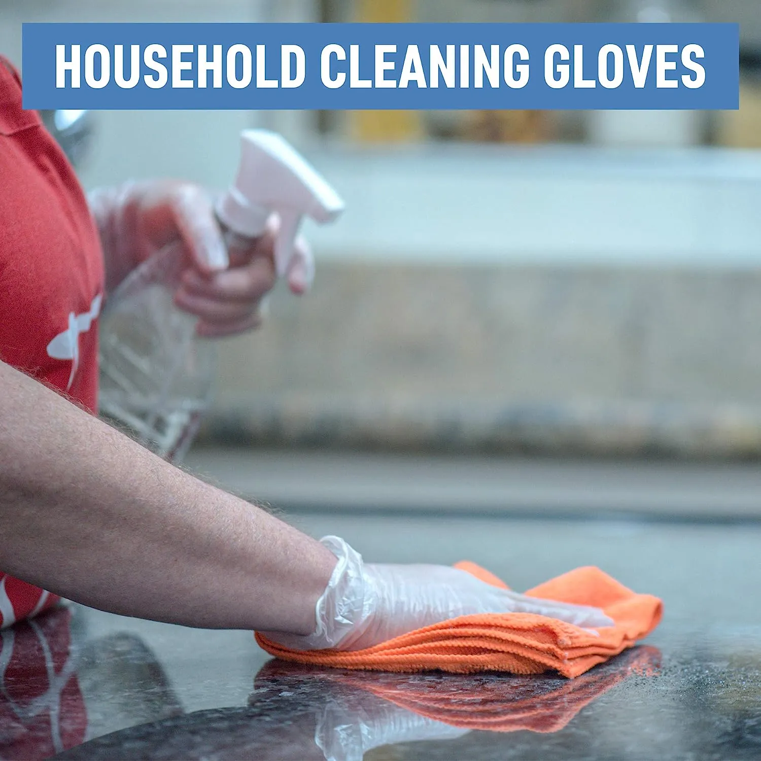 Powder Free Disposable Vinyl Gloves - Clear
