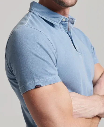 Superdry Studios Organic Cotton Jersey Polo Shirt - Allure Blue