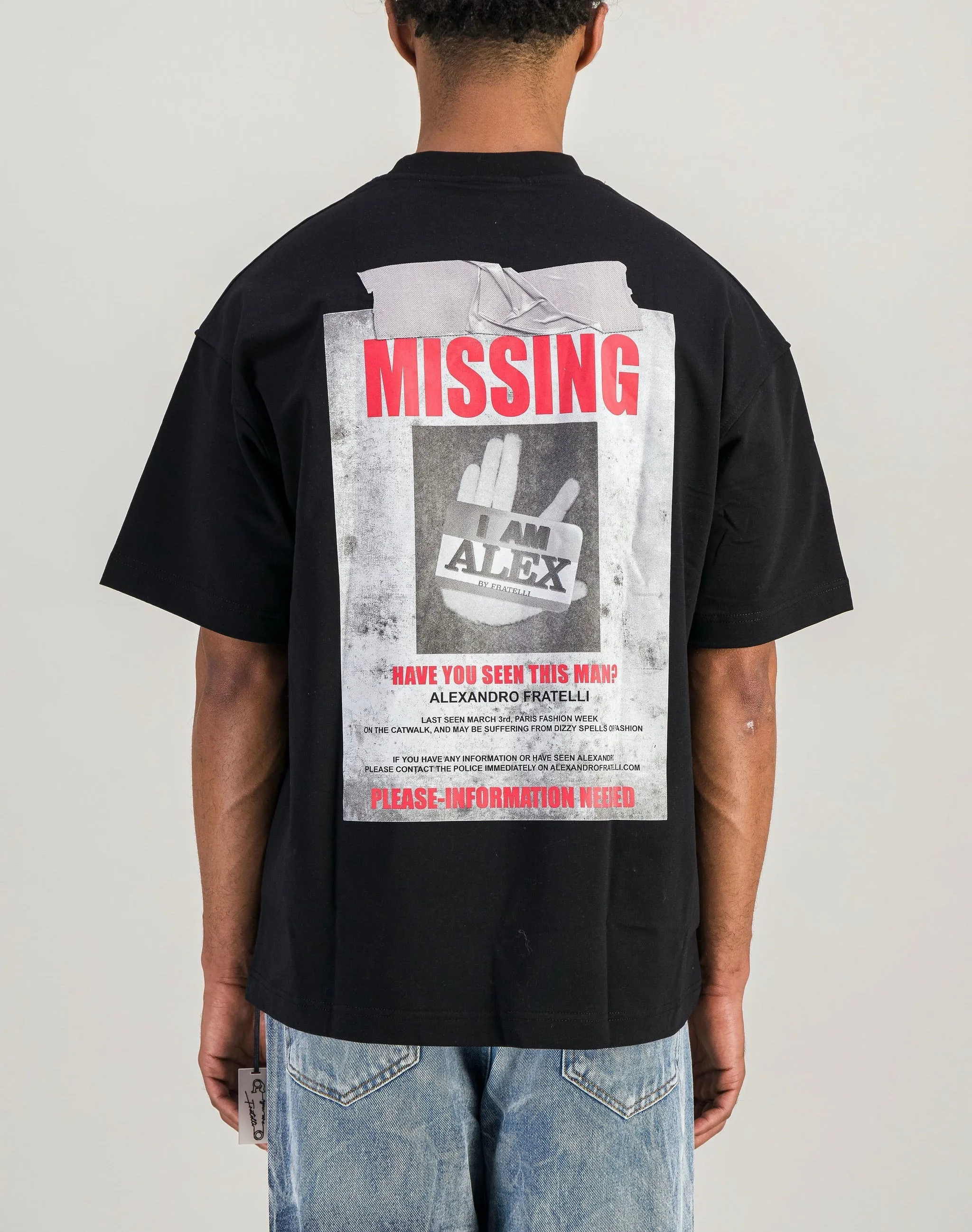 T-SHIRT MISSING NOIR