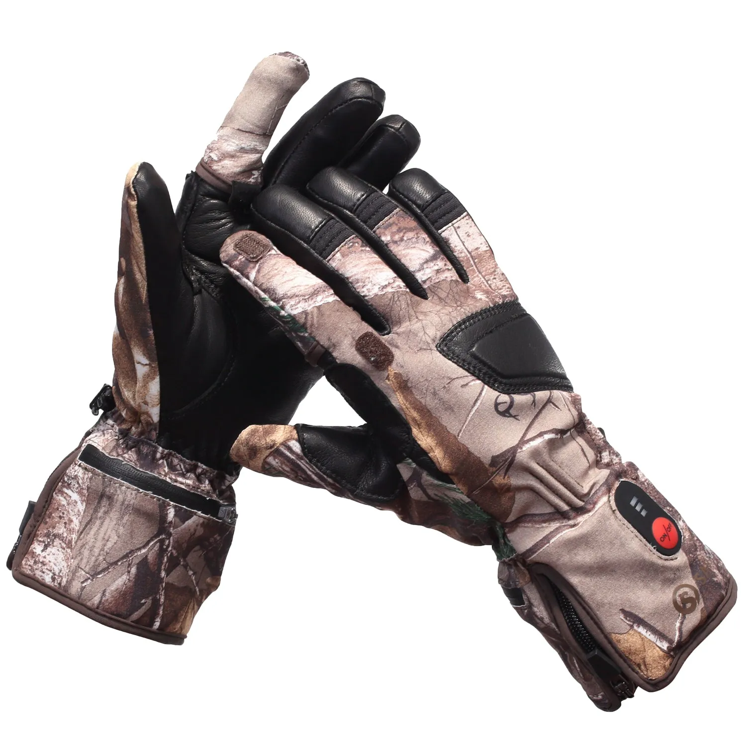 Touchscreen Gloves - Heated Camouflage for Outdoor Enthusiasts