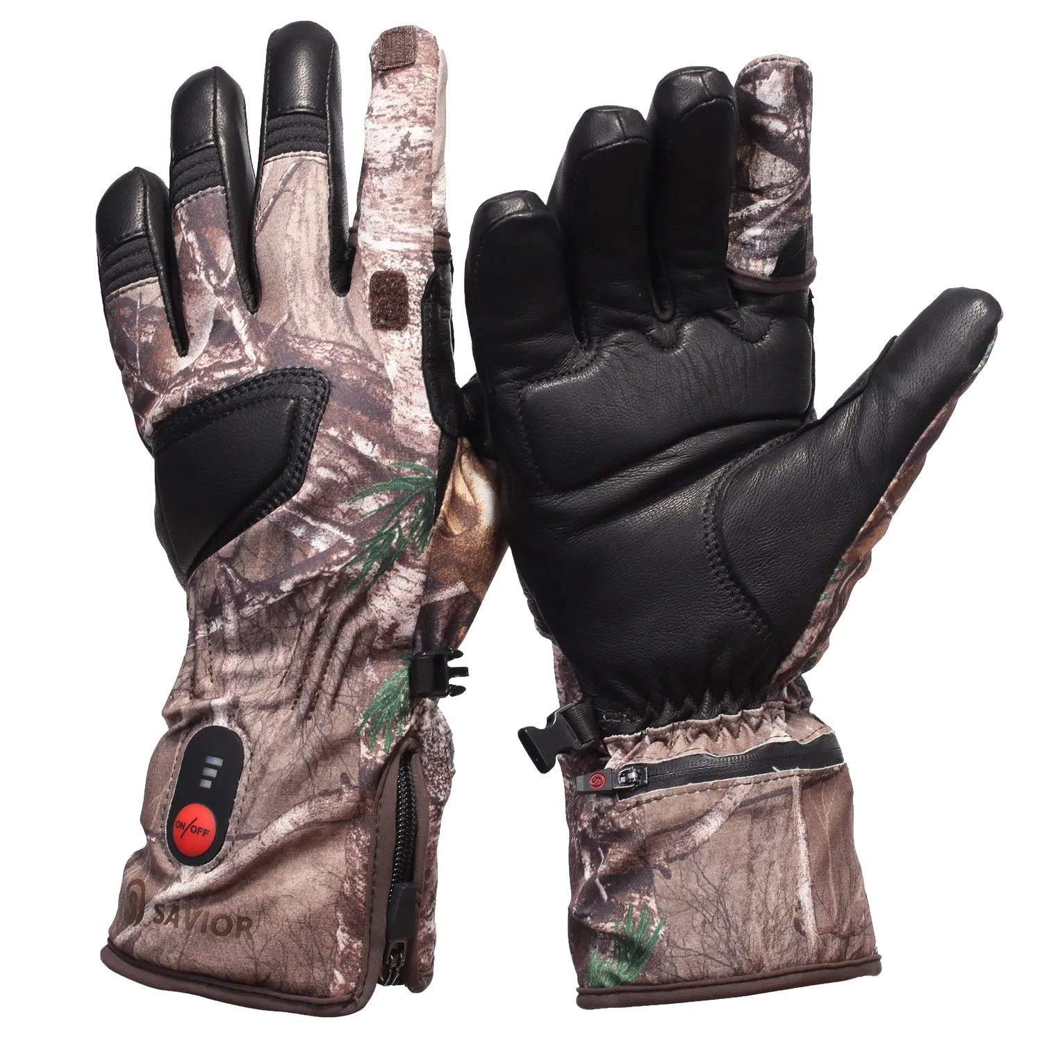 Touchscreen Gloves - Heated Camouflage for Outdoor Enthusiasts