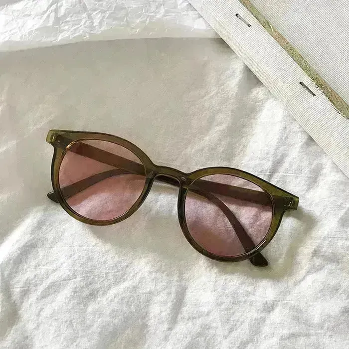 Unisex sunglasses round frame  Glass
