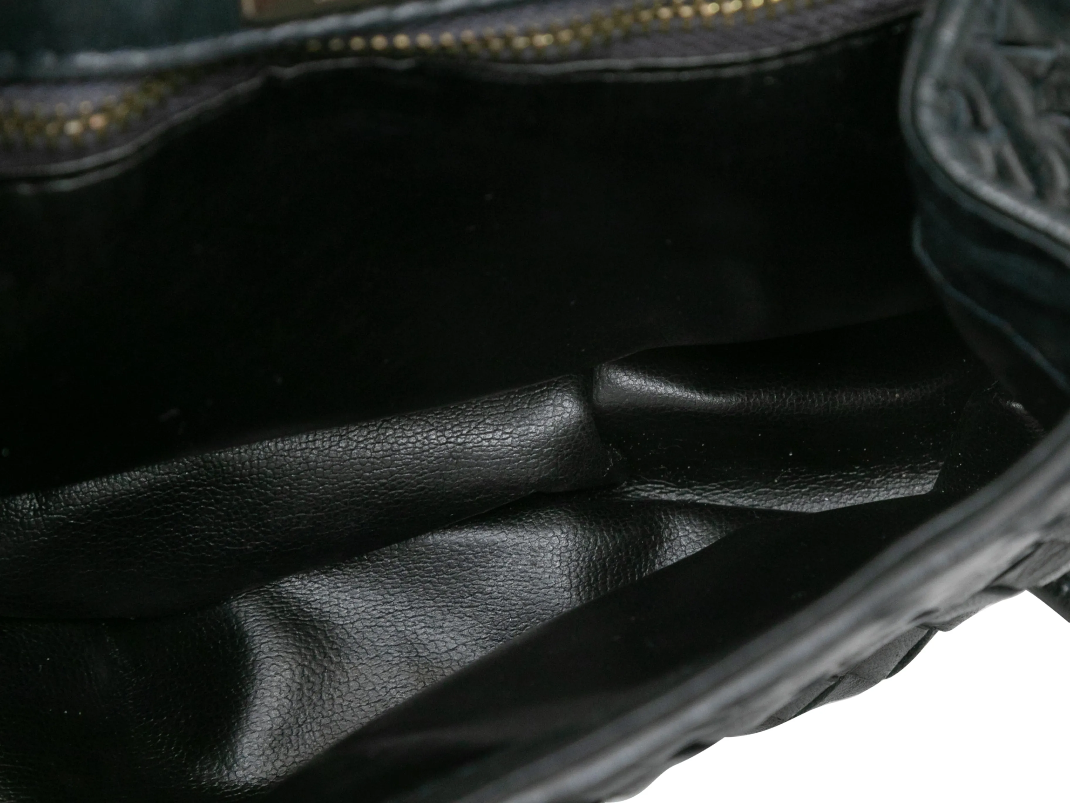 Vintage Black Bottega Veneta Intrecciato Crossbody Bag