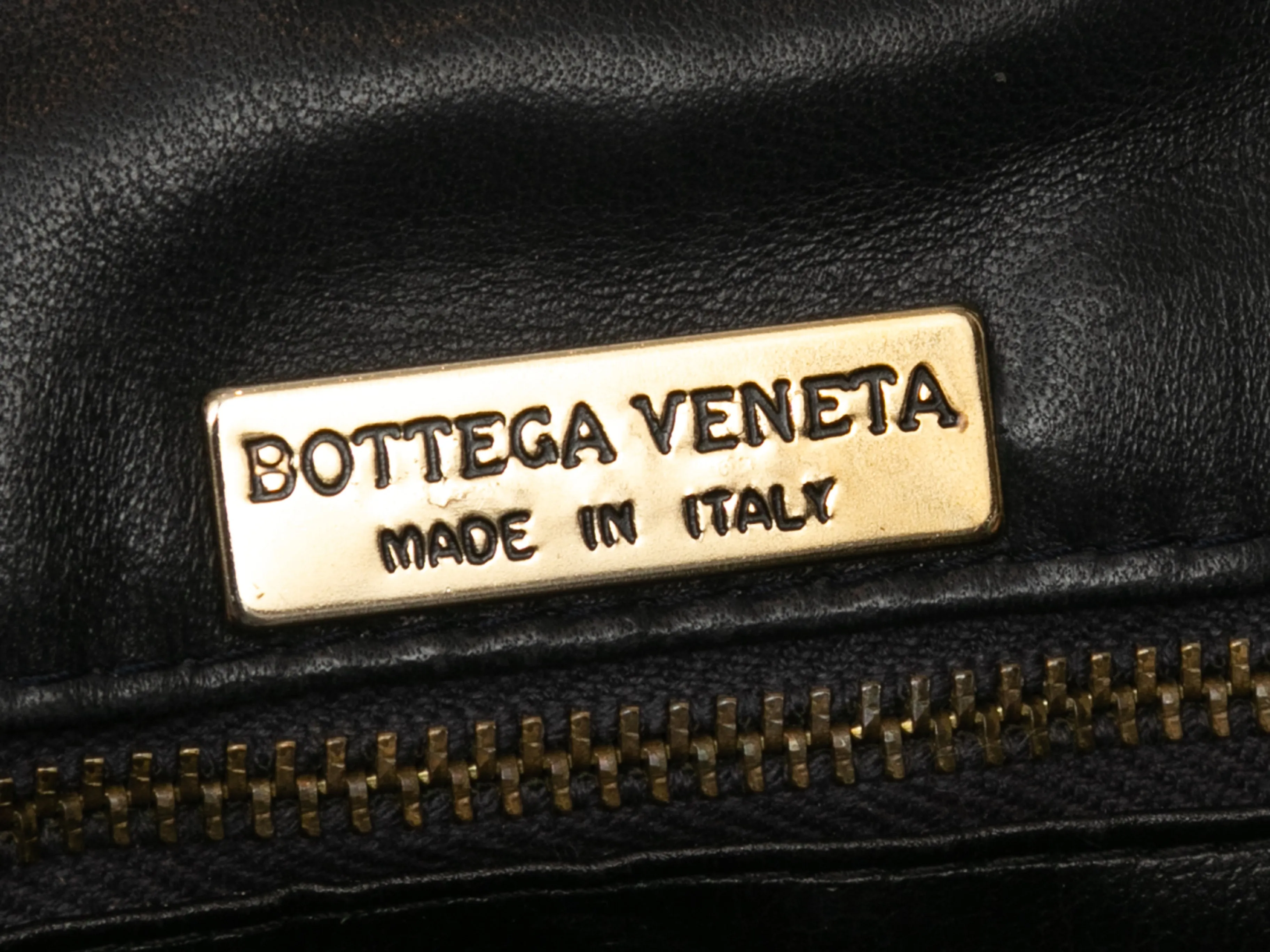 Vintage Black Bottega Veneta Intrecciato Crossbody Bag