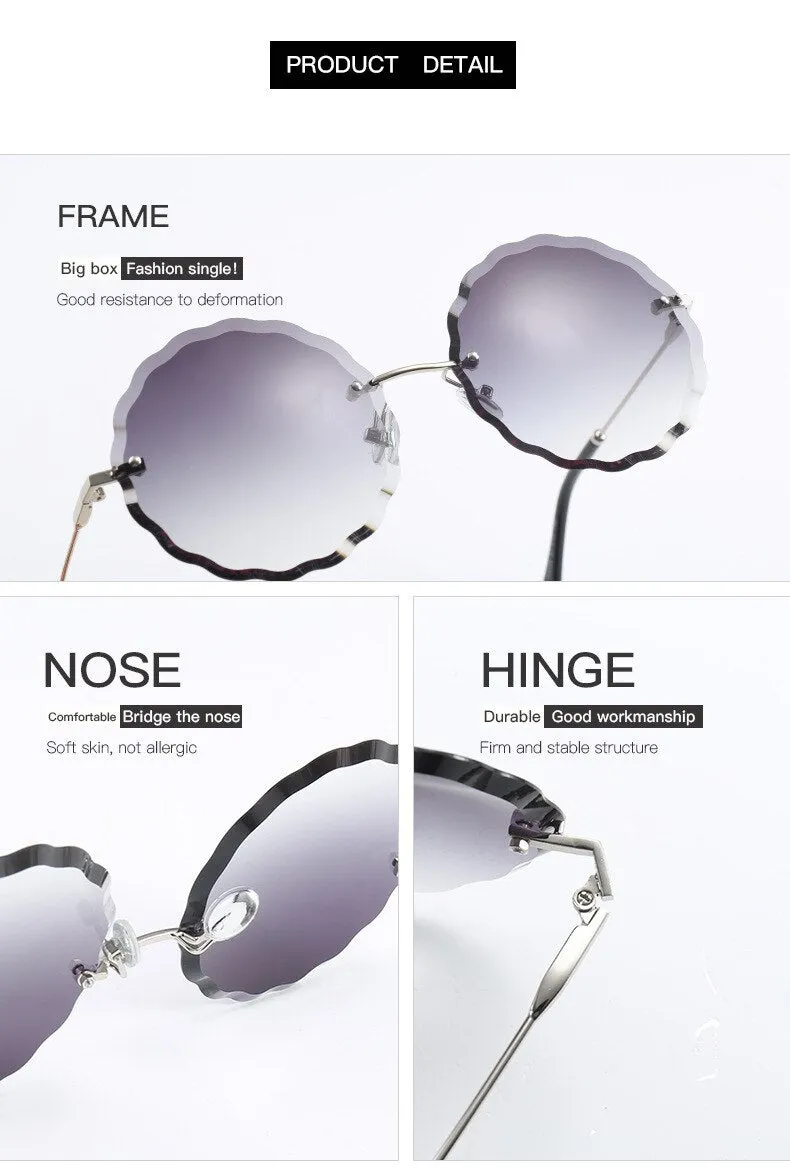 Vintage Gradient Oversized Round Sunglasses