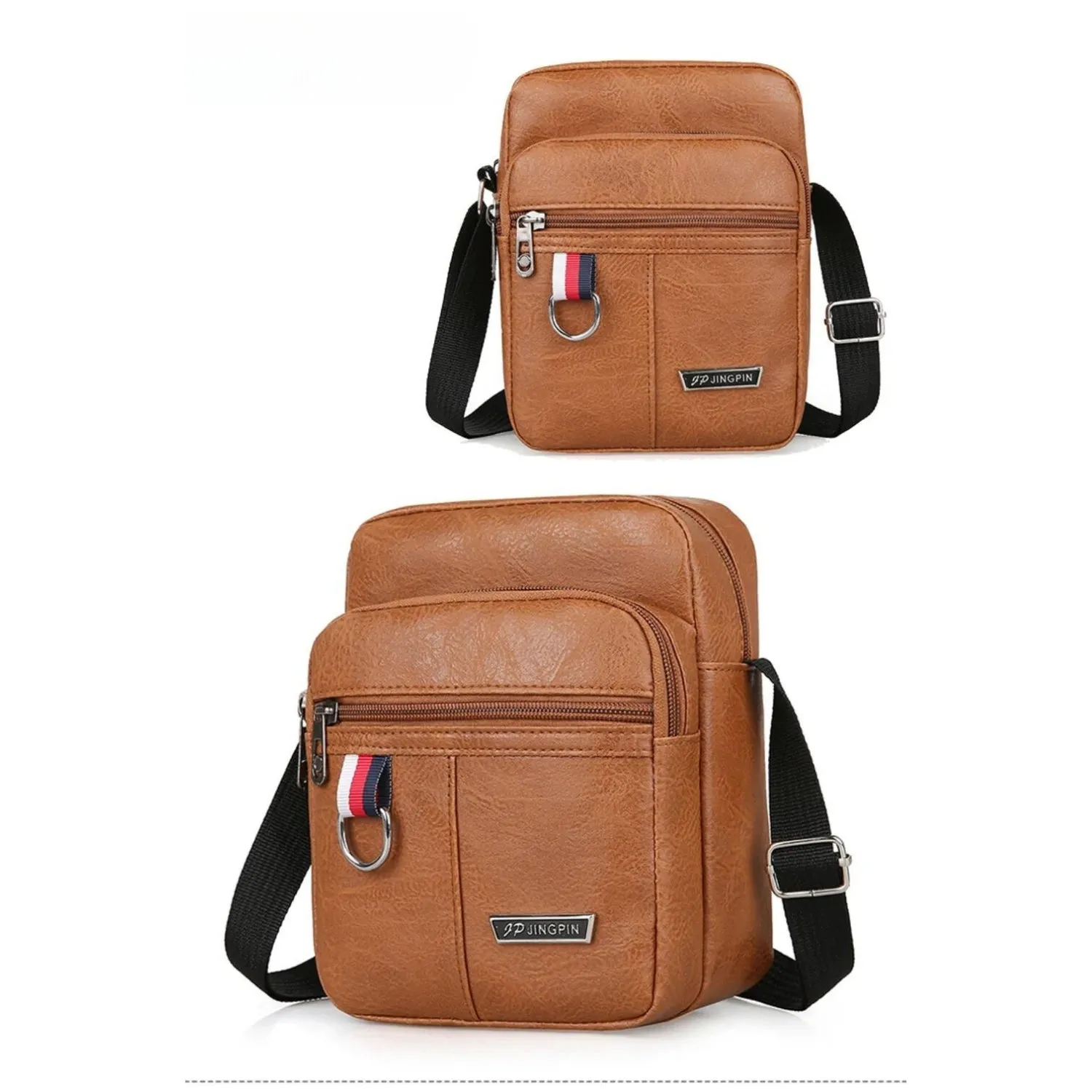 Vintage-Style PU Leather Crossbody Travel Sling Bag