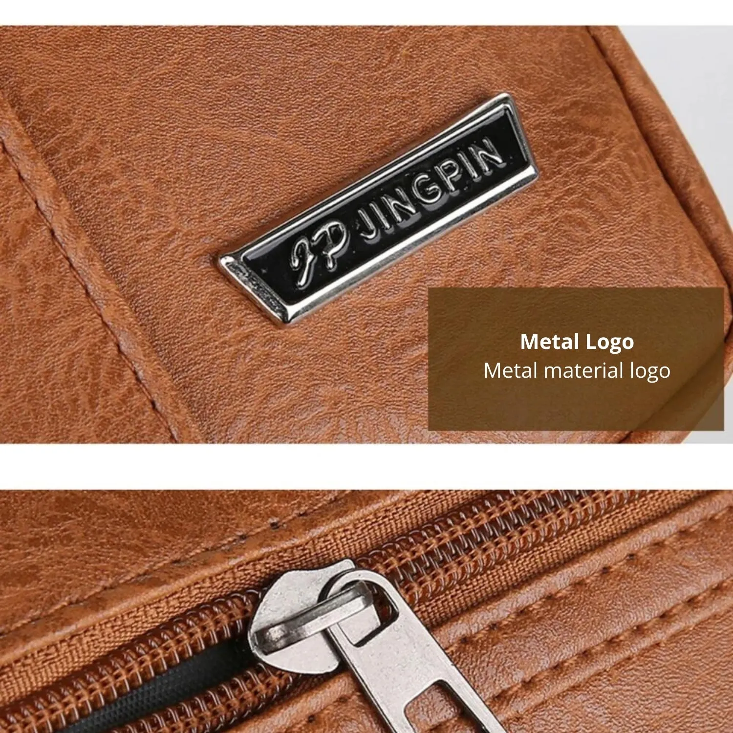 Vintage-Style PU Leather Crossbody Travel Sling Bag