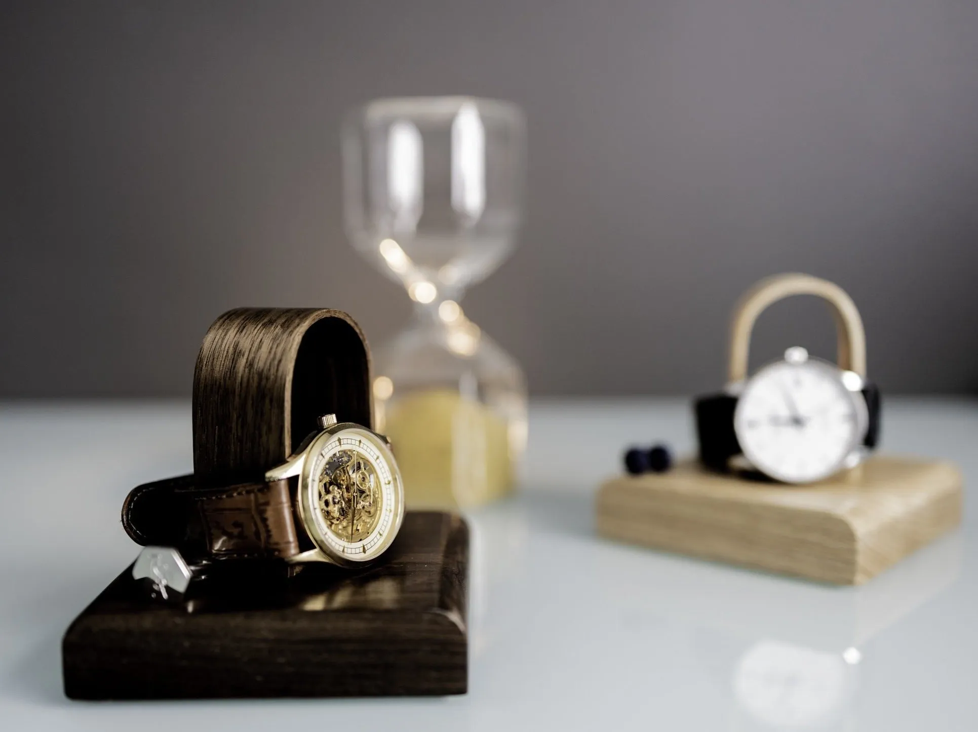 Watch Stand Display Holds 1 - Walnut