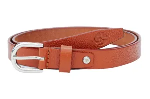 Women leather Belt 918008 (Tan)